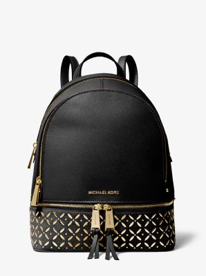 michael michael kors rhea medium embellished leather backpack