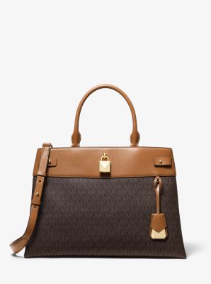 michael kors gramercy large logo satchel