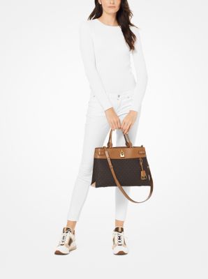 gramercy large logo satchel