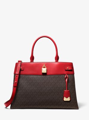 michael kors gramercy large logo satchel