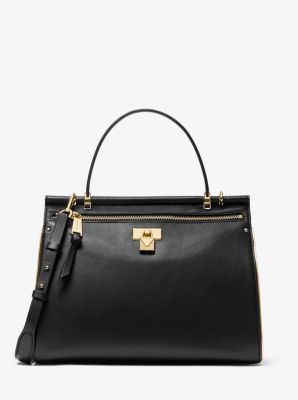 Jasmine Large Leather Satchel Michael Kors