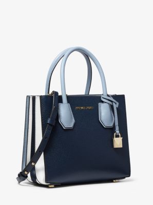 Michael Kors Mercer Medium TwoTone Pebbled Leather Accordion Crossbody Bag Big Apple Buddy