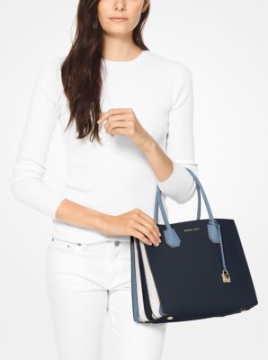 Michael Kors Mercer Large Color-block Saffiano Leather Tote Bag in