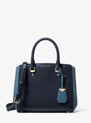 Benning Medium Two-Tone Leather Satchel | Michael Kors Canada