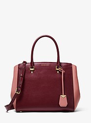 Benning Large Two-Tone Leather Satchel  - OXBLOOD MLTI - 30H8GN4S3T