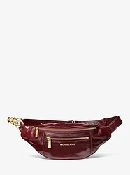 Medium Crinkled Calf Leather Belt Bag - OXBLOOD - 30H8GOXN6T