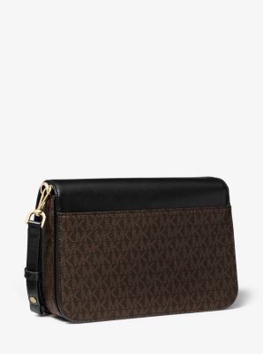 Michael kors sloan logo and leather hot sale satchel