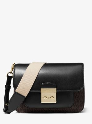 Michael kors sloan on sale logo and leather satchel