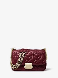 Sloan Small Floral Quilted Leather Shoulder Bag - OXBLOOD - 30H8GSLL1T