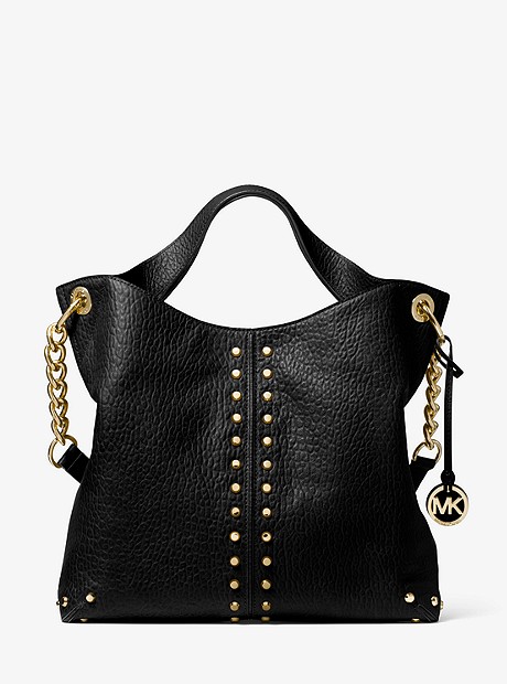 Astor Pebbled Leather Shoulder Bag - BLACK - 30H8GUAE3L