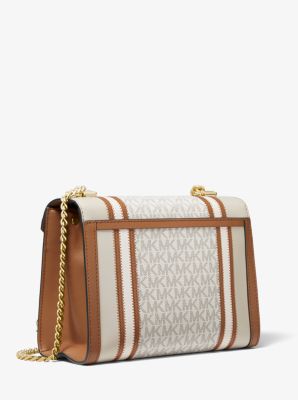 Grand sac convertible Whitney porté épaule en cuir avec logo image number 2
