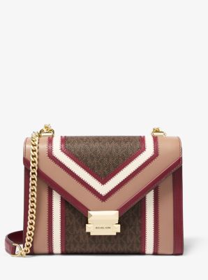 Whitney Large Logo and Leather Convertible Shoulder Bag | Michael Kors