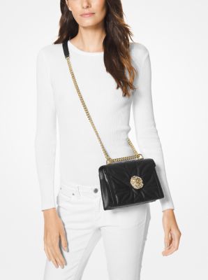 Whitney petal quilted leather shoulder clearance bag