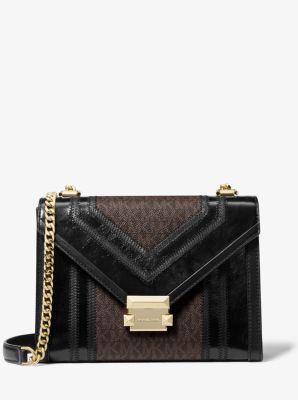 michael michael kors whitney large logo convertible shoulder bag