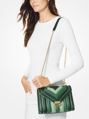 Michael Kors Green Whitney Small Quilted Leather Convertible