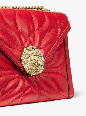 Michael michael kors whitney petal quilted leather shoulder bag sale