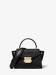 Whitney Mini Deco Quilted Leather Satchel - BLACK - 30H8GWHM1T