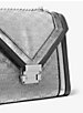 Whitney Large Metallic Logo Jacquard Convertible Shoulder Bag image number 4