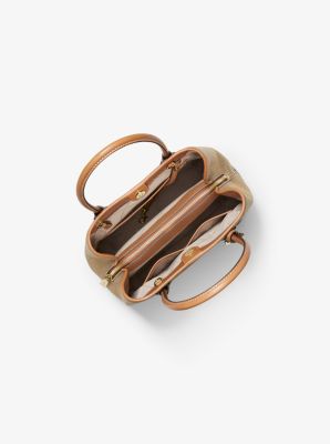 Mercer Gallery Medium Metallic Canvas Satchel | Michael Kors