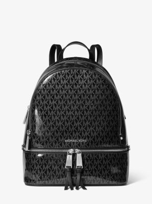 Rhea Medium Glossy Signature Backpack image number 0