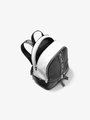 Mk black and white backpack sale