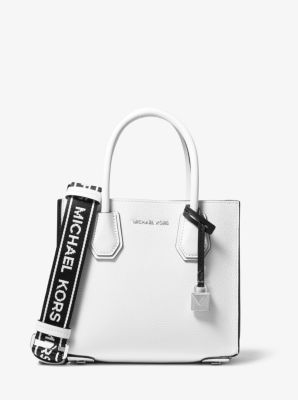 Mercer Medium Leather Logo Tape Accordion Crossbody