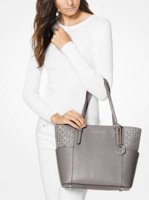 Michael kors jet set large on sale embellished leather tote