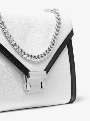 Whitney large logo debossed pebbled leather convertible shoulder online bag