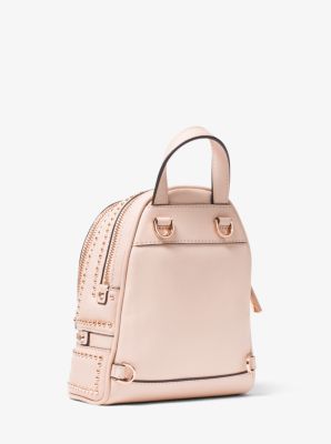 Rhea Mini Rose Studded Leather Backpack Michael Kors