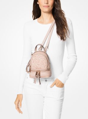 Michael kors white deals studded backpack