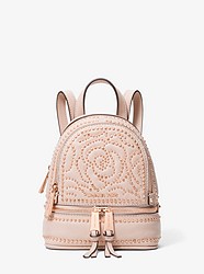 Rhea Mini Rose Studded Leather Backpack - SOFT PINK - 30H8TEZB1O