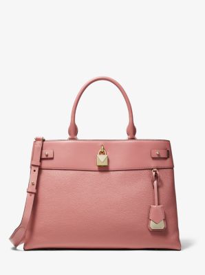 Gramercy large 2025 pebbled leather satchel