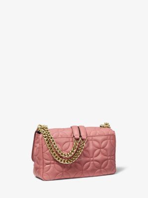 Michael Kors Pink/Black Leather Small Sloan Shoulder Bag Michael Kors