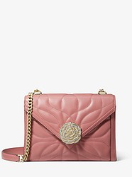 Whitney Large Petal Quilted Leather Convertible Shoulder Bag - ROSE - 30H8TWHL3Y