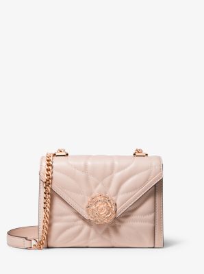 michael michael kors whitney petal quilted leather shoulder bag