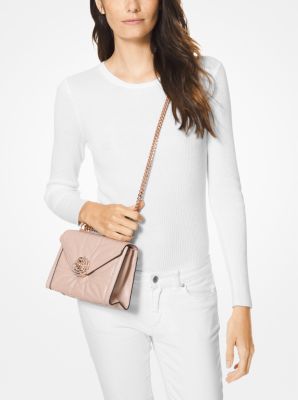 Michael michael kors whitney petal quilted leather shoulder clearance bag