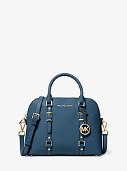 Bedford Legacy Medium Pebbled Leather Dome Satchel - DK CHAMBRAY - 30H9G06S8L