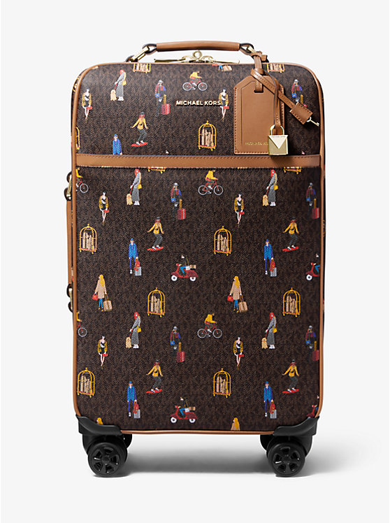 Bedford Travel Extra-Large Jet Set Girls Print Suitcase image number 0