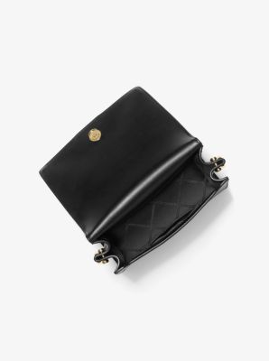 Sac messager Hayden de taille moyenne en velours et en cuir orn&eacute;