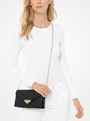 MICHAEL KORS GRACE ENVELOPE CLUTCH Woman Pale gold