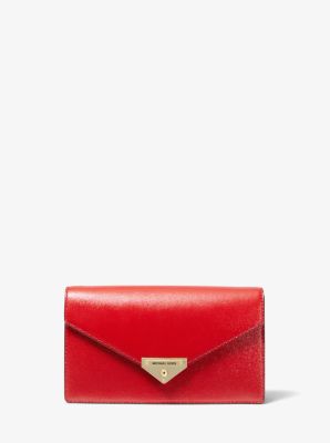 michael kors red clutch