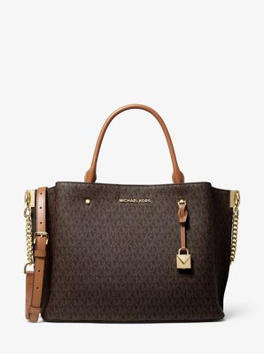 michael kors logo satchel