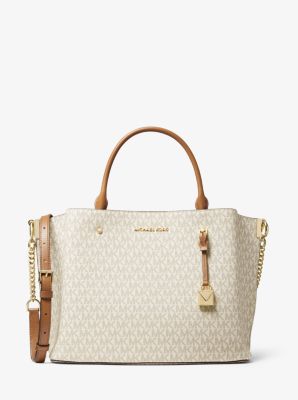 Arielle large pebbled leather satchel hot sale michael kors