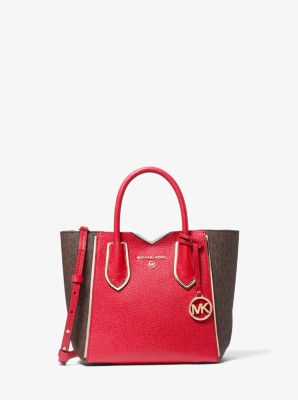 Michael kors houston medium deals crossgrain leather satchel