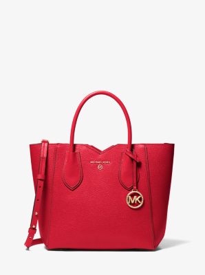 Mae medium pebbled leather best sale and logo tote bag