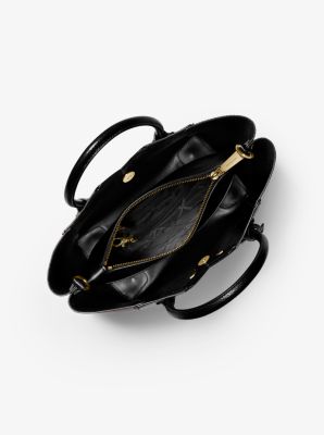 Mae Medium Pebbled Leather and Logo Messenger Bag Michael Kors Canada