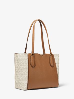 Mae Medium Pebbled Leather and Logo Tote Bag image number 2