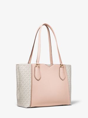 Mae Medium Pebbled Leather and Logo Tote Bag