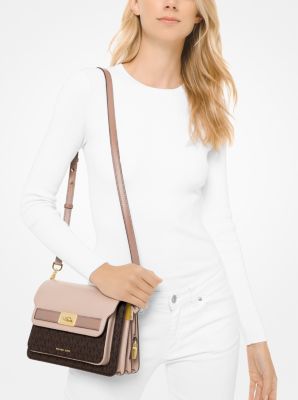 Tatiana Large Logo and Leather Shoulder Bag | Michael Kors Canada