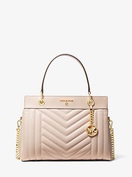 Susan Medium Quilted Leather Satchel - SOFT PINK - 30H9GUSS6T